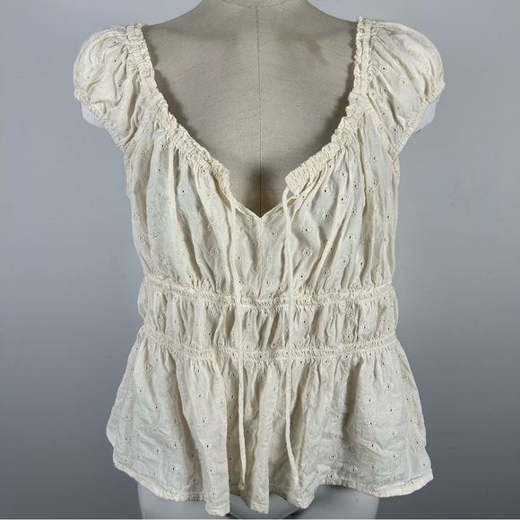 ❤️ old navy Elegant Cream Women's Top L - Picture 3 of 10